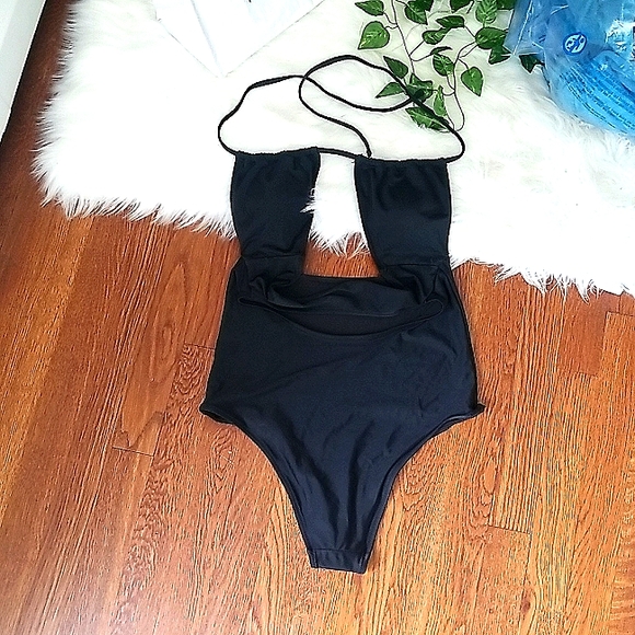 Aerie Scrunchie cut out monokini swimsuit size M long new with tag - Picture 2 of 7